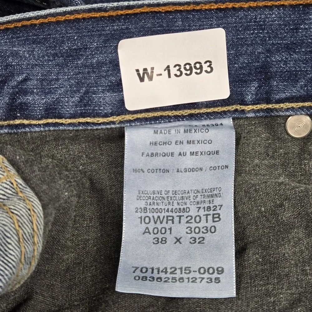 Wrangler Men Jeans 38X32 Blue Denim Retro Bootcut Relaxed 31